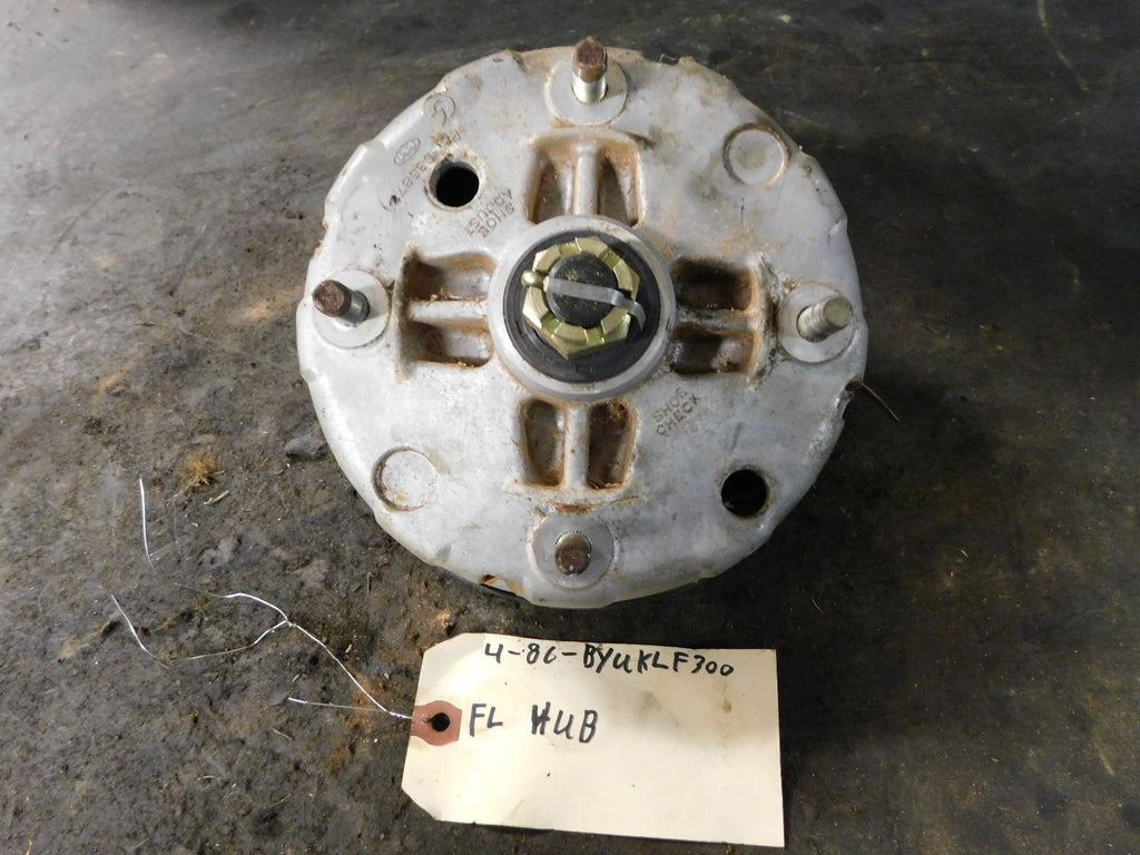 1986 Kawasaki Bayou KLF300 2x4 Left Front Wheel Hub / Brake Drum