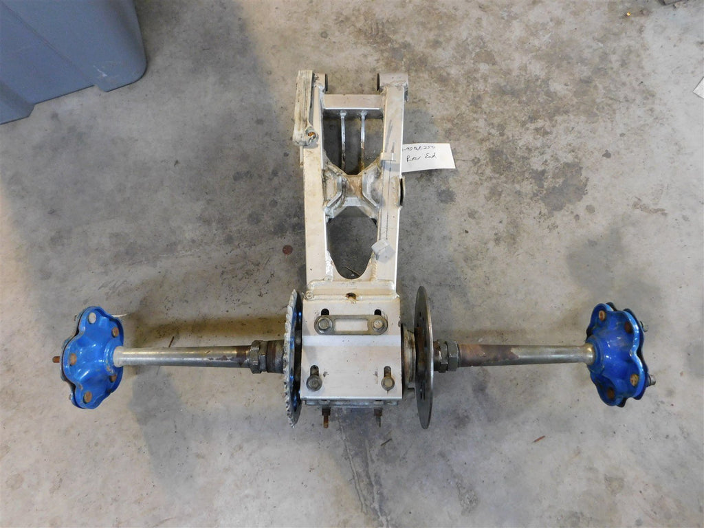 1990 Suzuki Quadracer 250R  Rear End - Swingarm - Axle - Carrier - Hubs