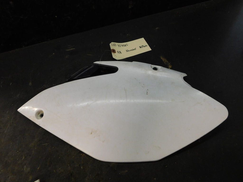 2007 Yamaha YZ450F Right Rear Number Plate