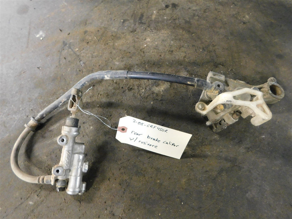 2005 Honda CRF450R Rear Brake Assembly - Caliper / Bracket / Master Cylinder