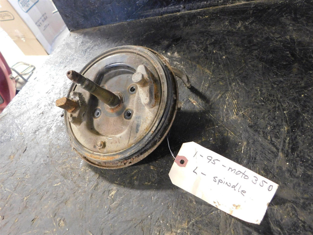 1995 Yamaha Moto-4 350 Left Front Spindle / Brake Backing Plate -CORE