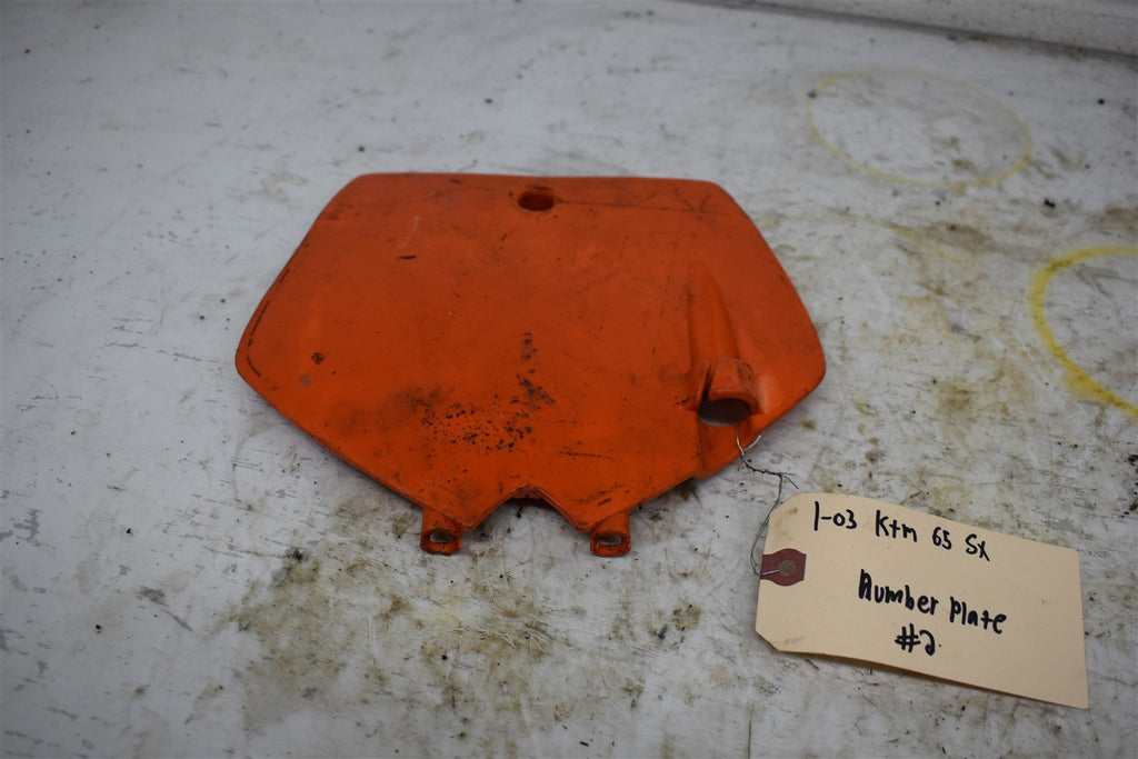 2003 KTM 65 SX Front Number Plate Plastic