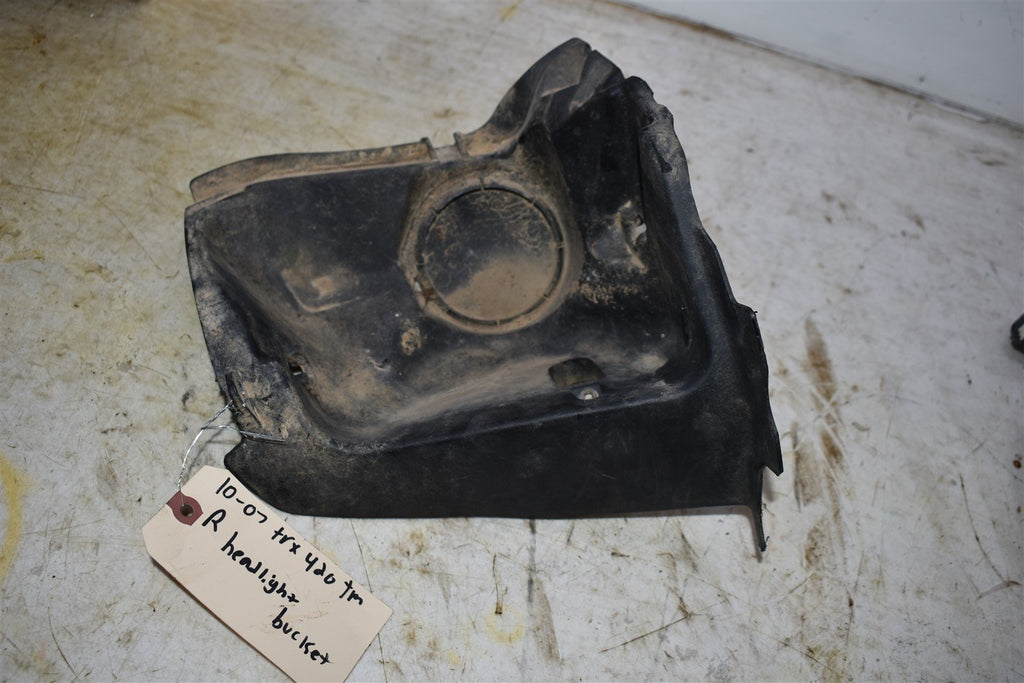 2007 Honda TRX 420 TM Right Headlight Bracket Plastic 66301-HP5-600