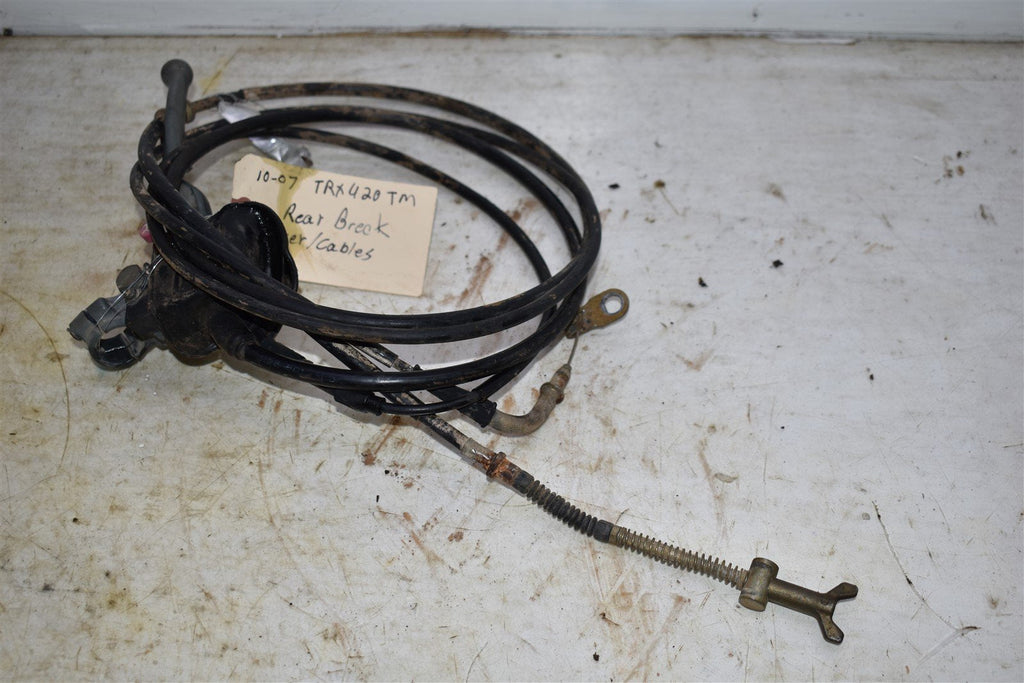 2007 Honda TRX 420 TM Rear Brake Perch & Cables 53180-HA8-770
