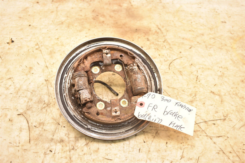 1990 Honda 300 Fourtrax 4x4 Front Right Brake Backing Plate 45110-HA7-651