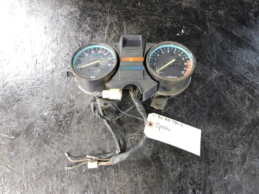 1980 Kawasaki KZ750E Speedometer - Tachometer - Gauge Cluster