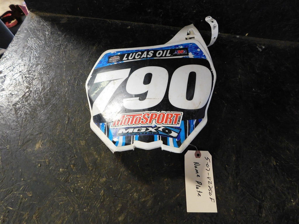 2007 Yamaha YZ250F Front Number Plate