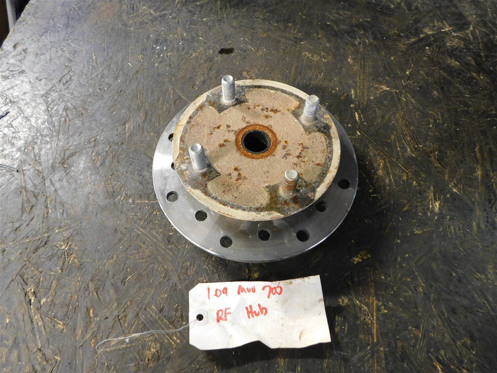 1-09 Honda MUV 700 Right Front Wheel HubBig Red