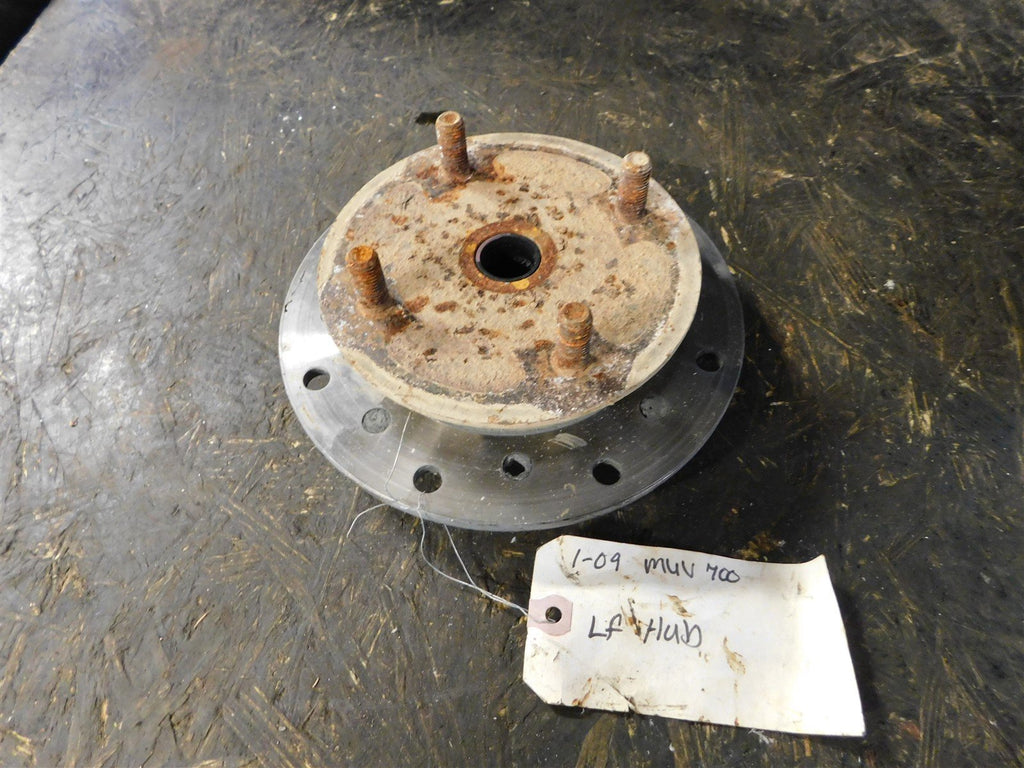 1-09 Honda MUV 700 Left Front Wheel HubBig Red