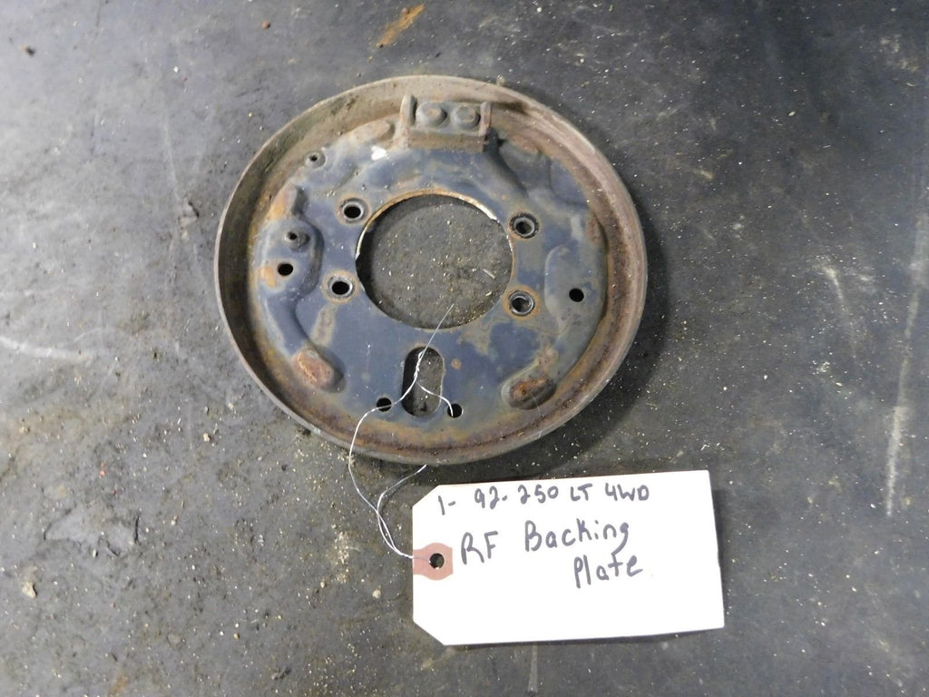 1992 Suzuki LT250 Quadrunner 4x4 Right Front Brake Backing Plate