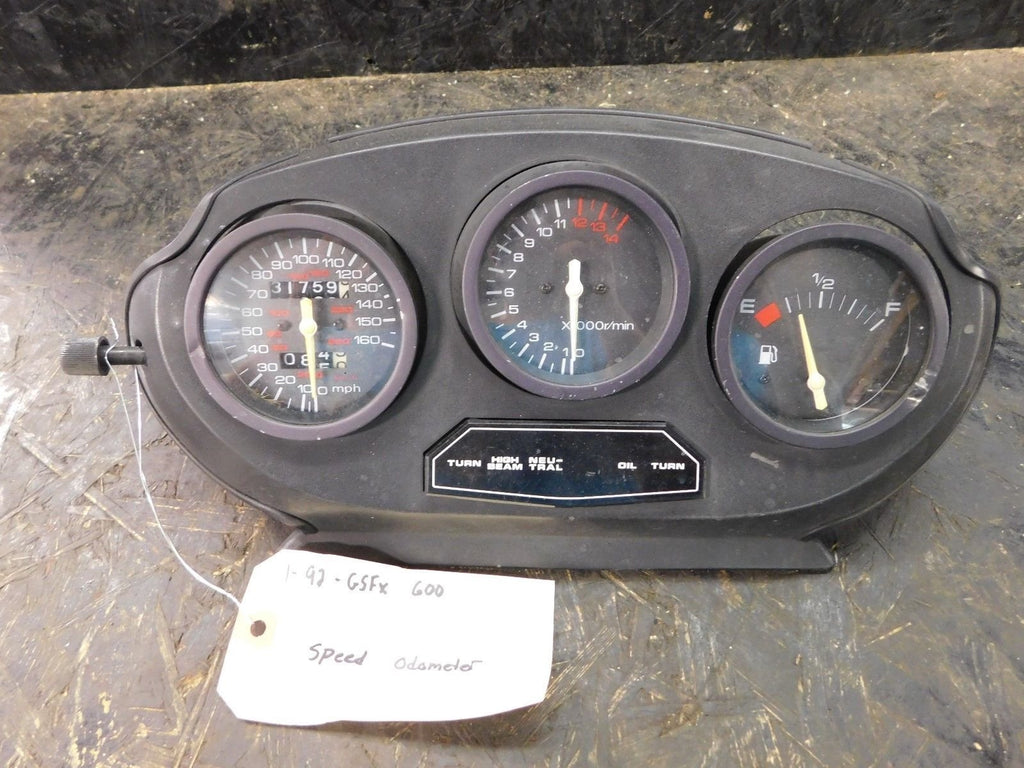 1992 Suzuki GSX600F Gauge Cluster - Speedometer / Tachometer / Fuel